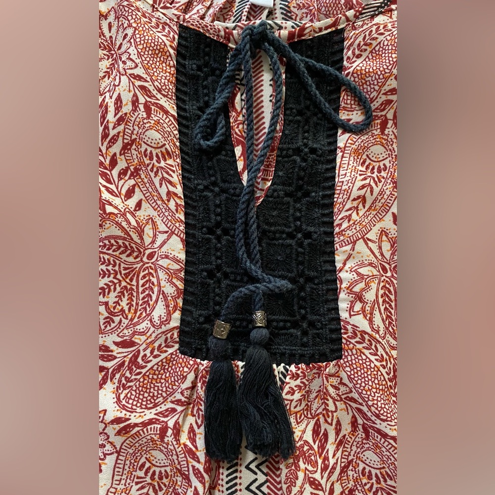 Dr2 Red And Black Patterned Blouse - image 4